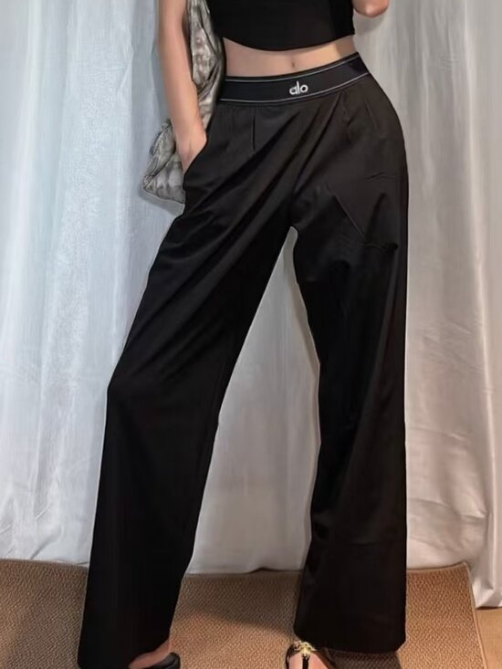 ALO Yoga Pants - 🍶ALO Yoga Suit Up Elastic Wide-Leg Trousers Regular Elevated Casual😇Versatile
